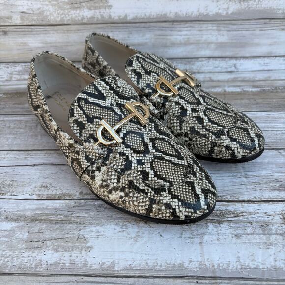 Cole Haan Shoes - Cole Haan Leather Horse Bit Loafers Sz 8B Python Reptile Embossed‎ Maximalist
